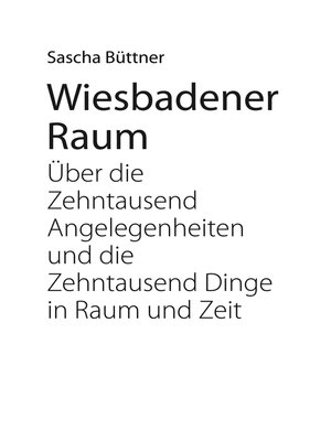 cover image of Wiesbadener Raum